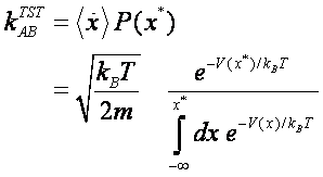 Transition State Theory rate expression