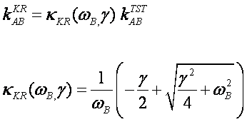 Kramers Theory rate correction term